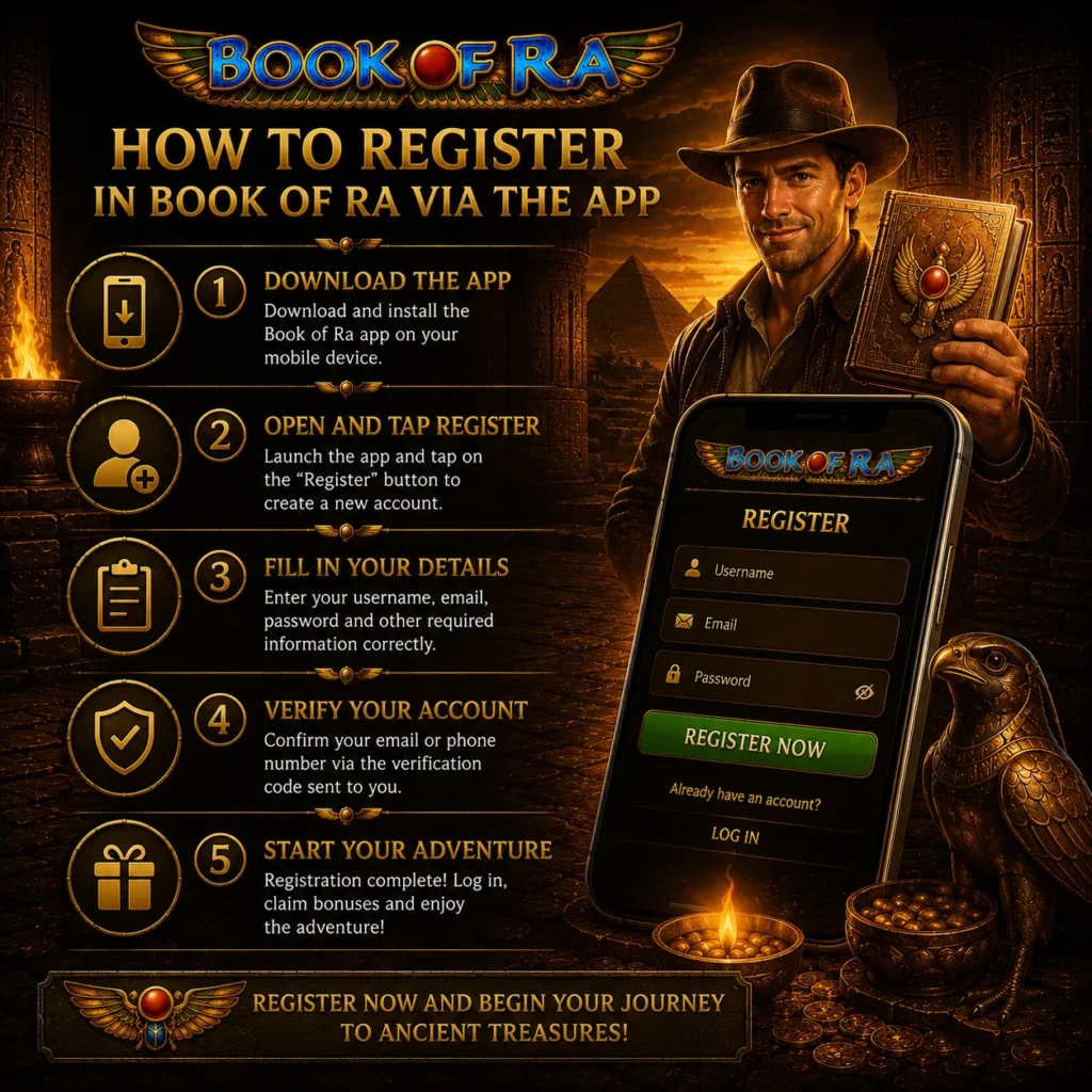 How to Register in Book of Ra via the App
